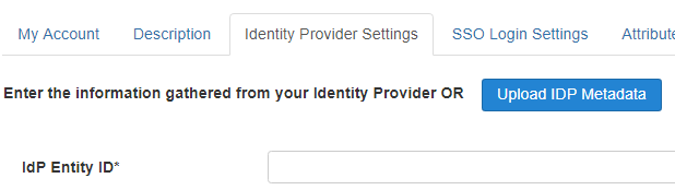 Screenshot of the Identity Provider Settings tab