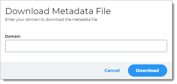 Metadata file download