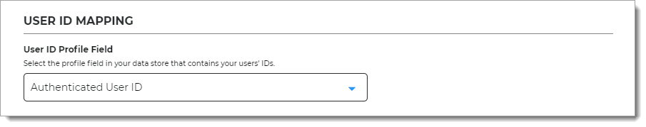 User ID profile field configuration for user logins in third party integrations