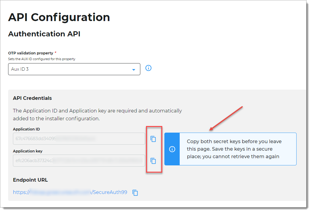 Login for Endpoint API configuration