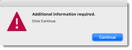Login prompt for self-assessment service in Mac.