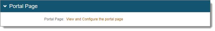 Screenshot of Portal Page section in the classic Post Auth tab.