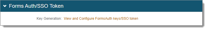 Screenshot of Forms Auth / SSO Token section in the classic Post Auth tab.