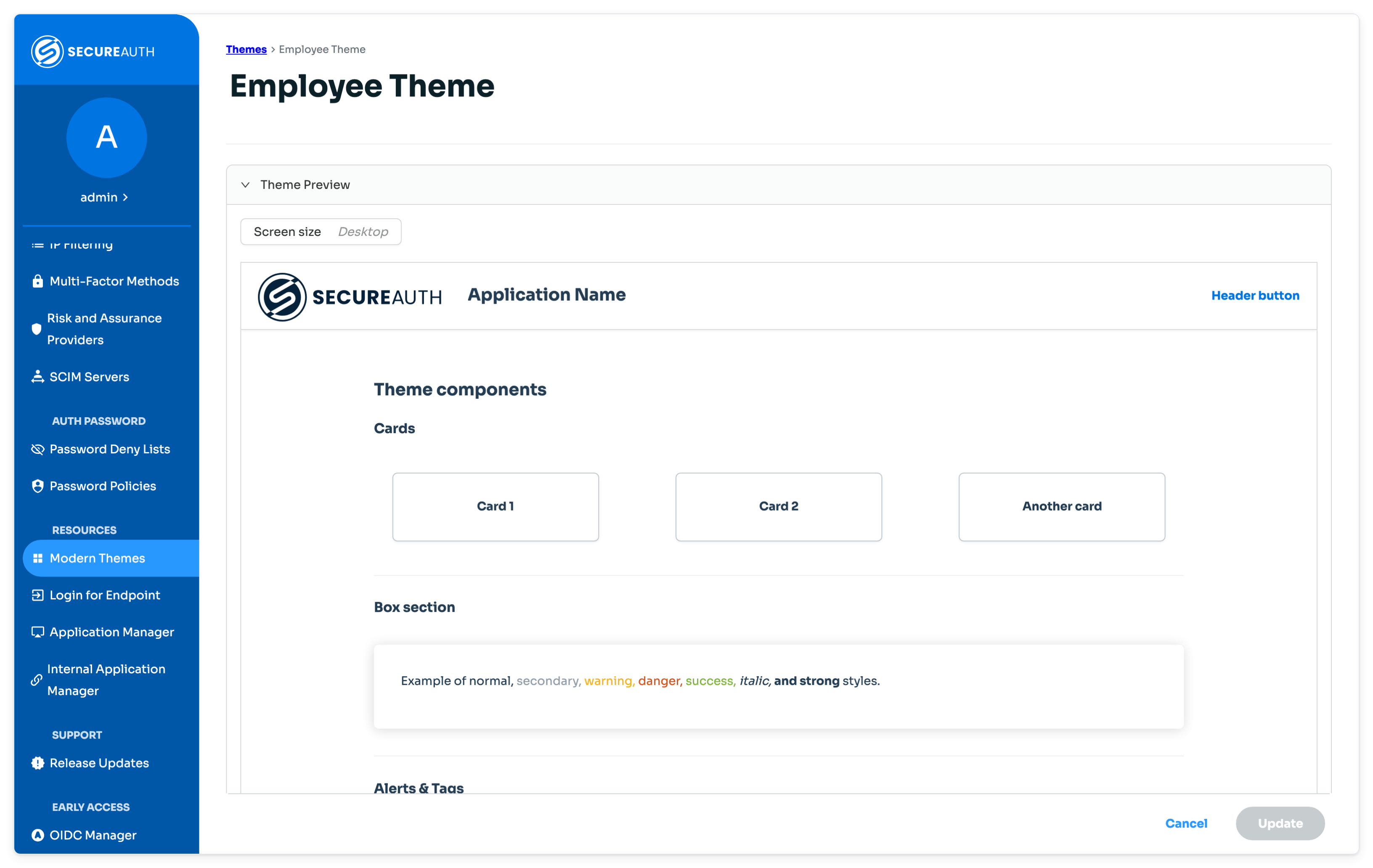 Theme preview