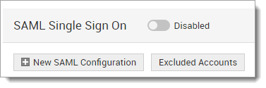 SAML single sign on configuration
