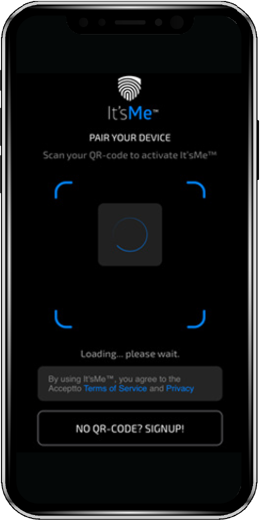 Scan QR code on It'sMe app