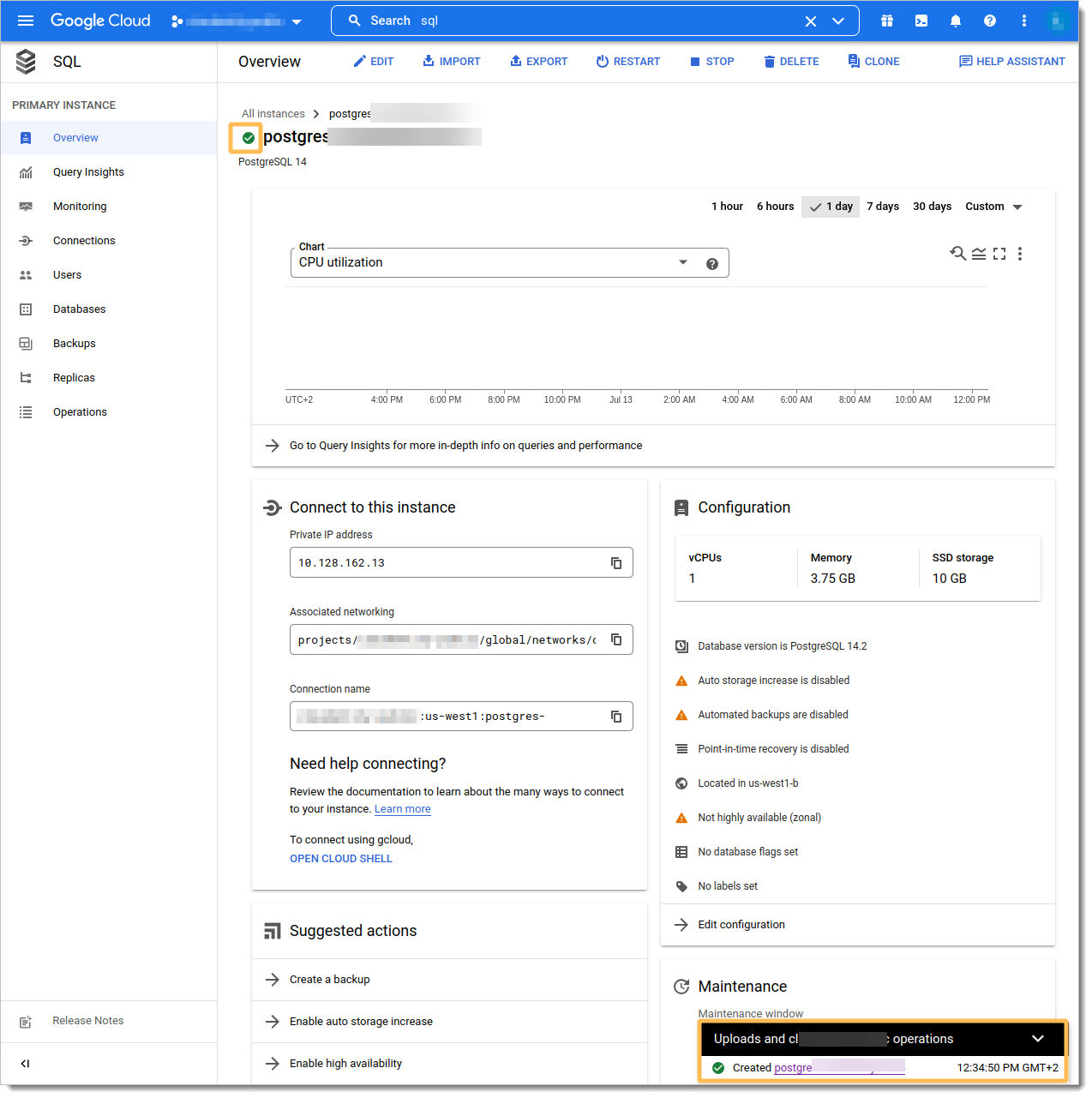 GCP SQL Select