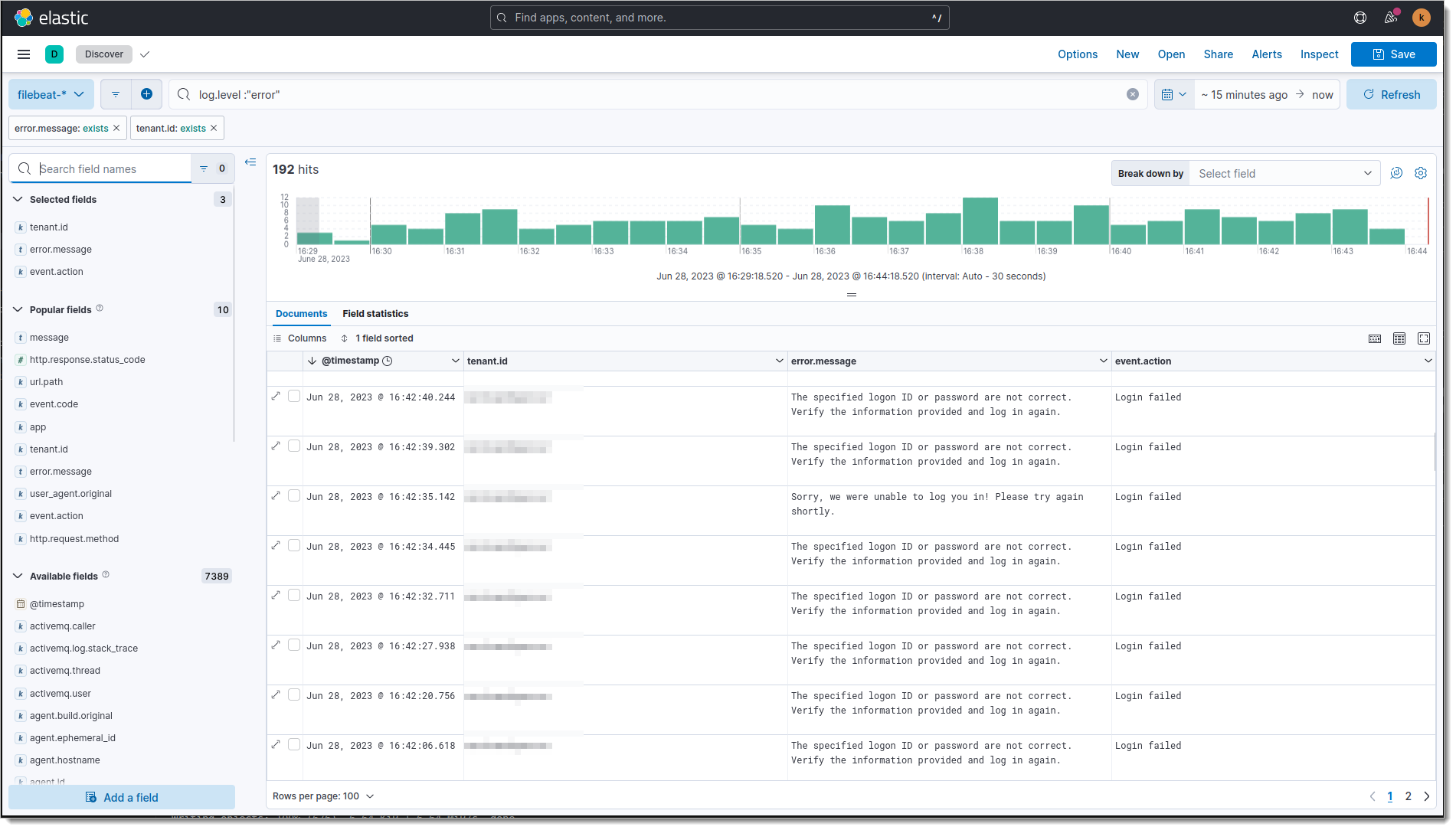 Example Discover usage