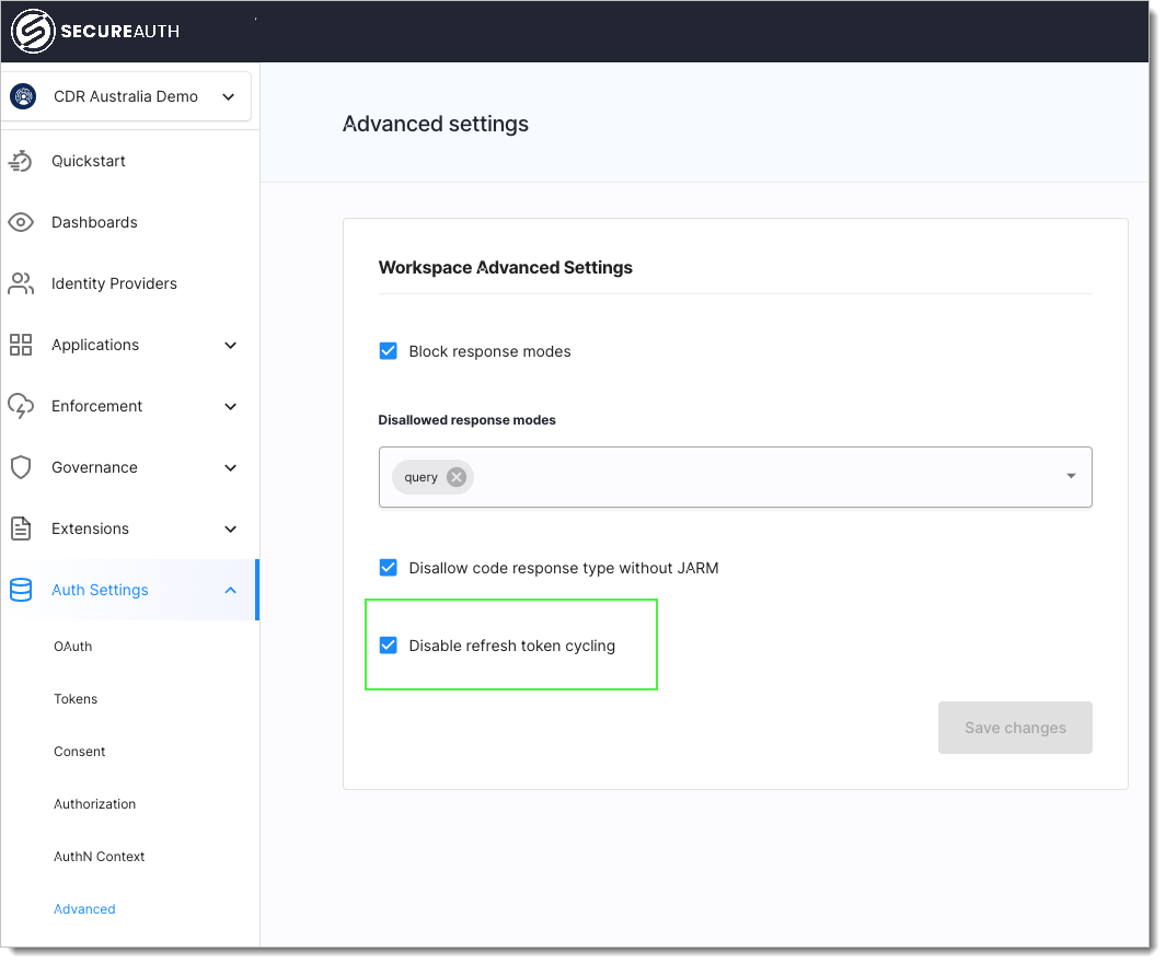 CDR - Disable refresh token cycling