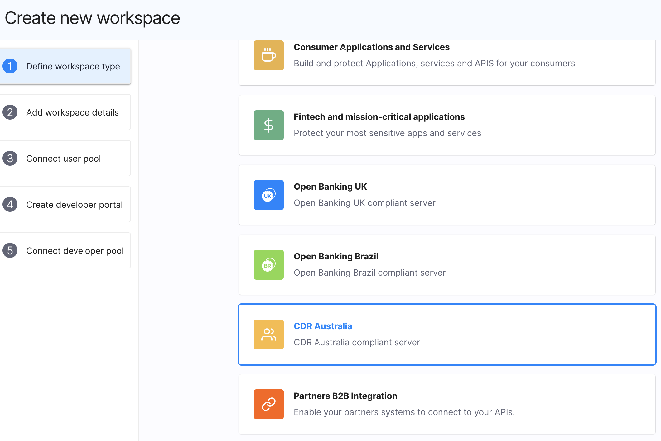 Consumer Data Right workspace