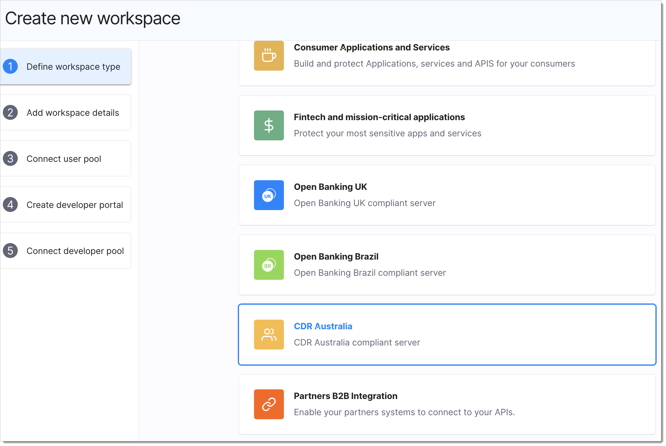 Consumer Data Right workspace