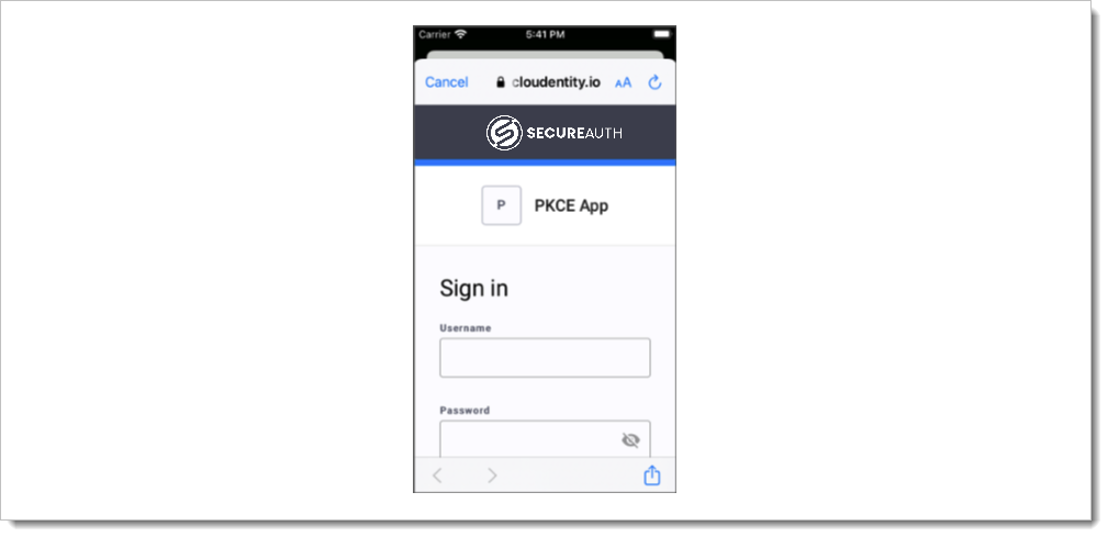 auth sign in screenshot