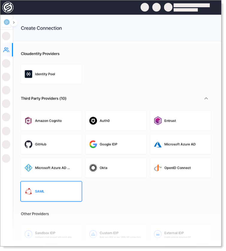 Adding SAML IDP