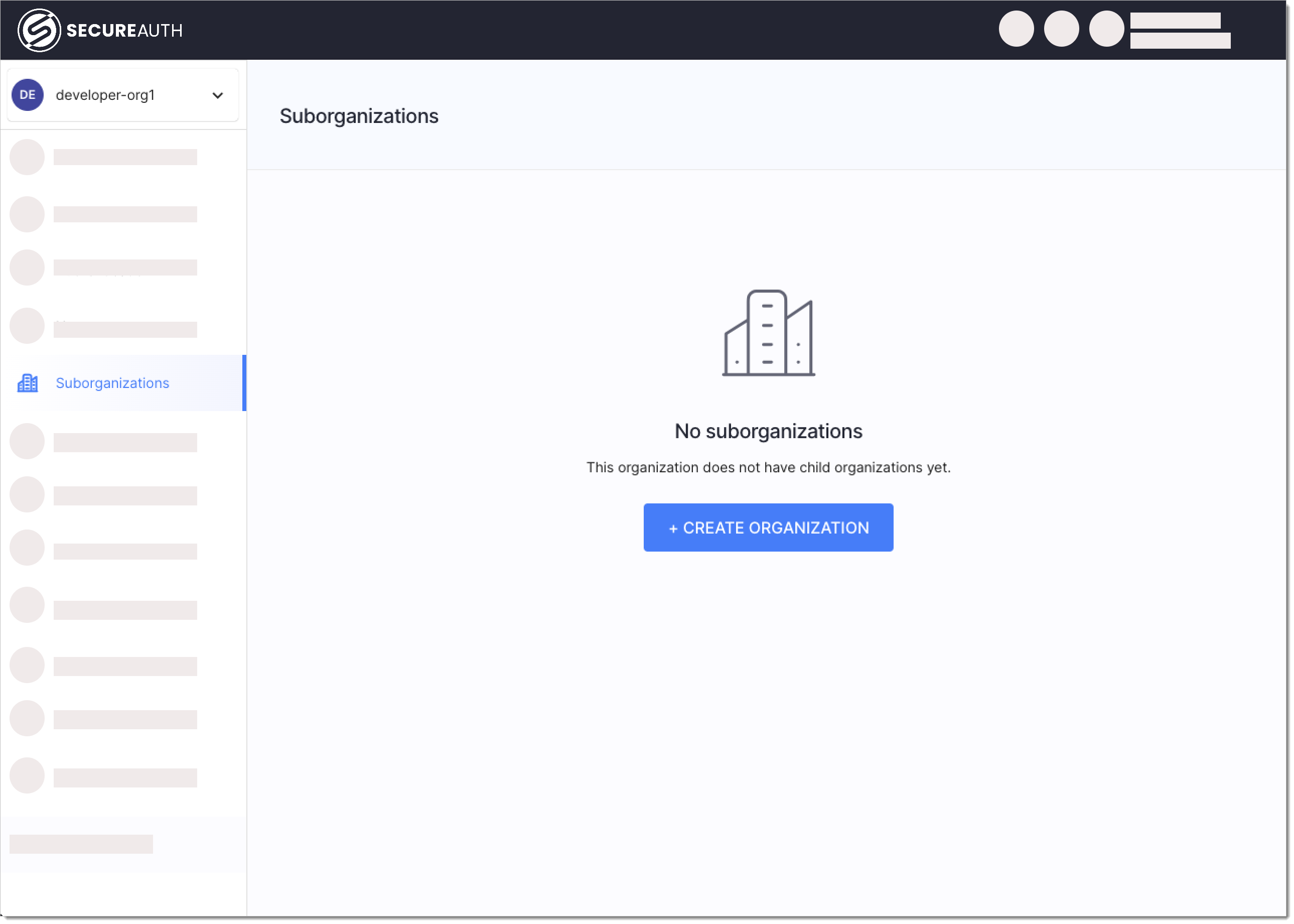 Creating Suborganization