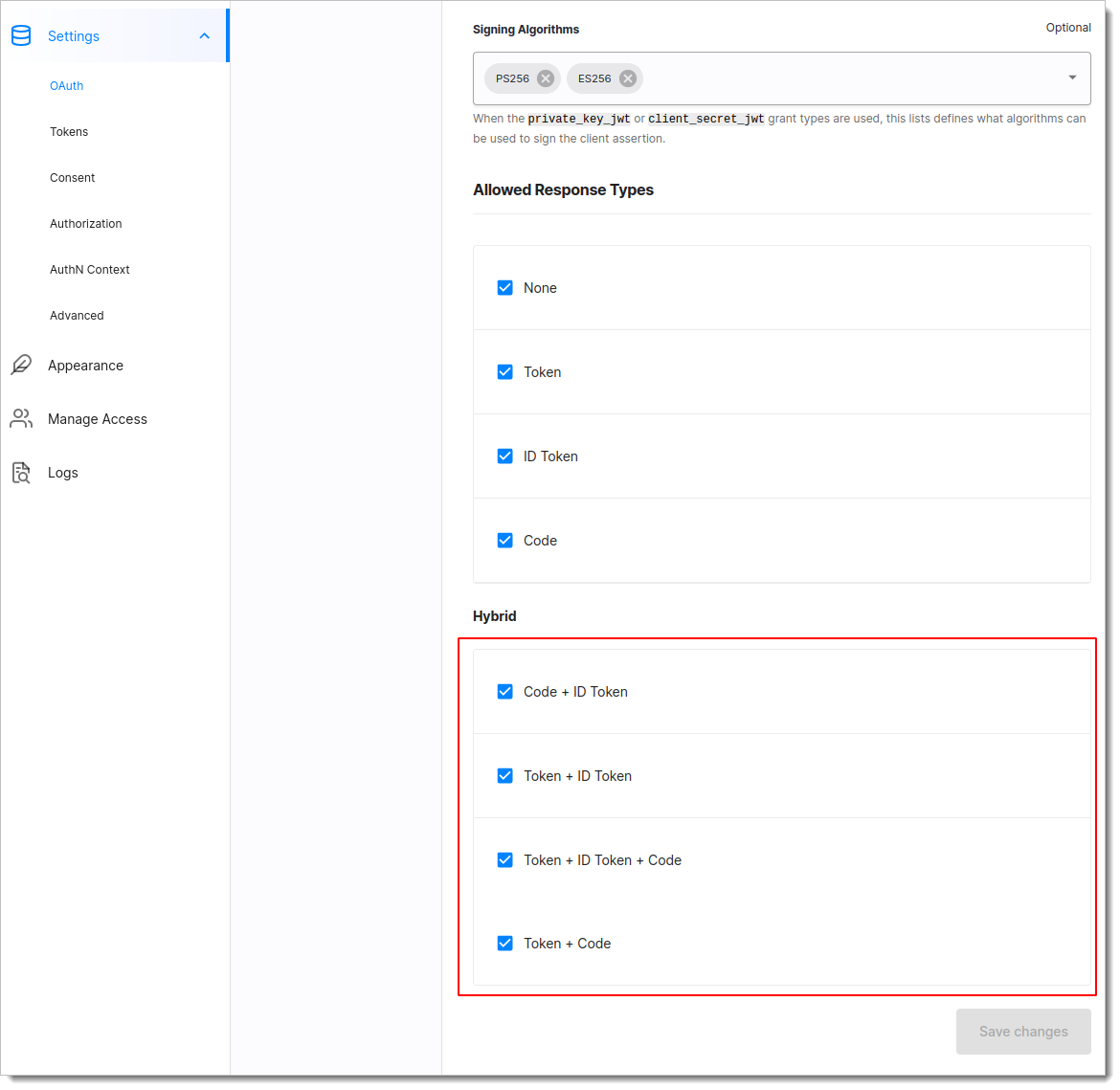 CDR - disable Hybrid Flow