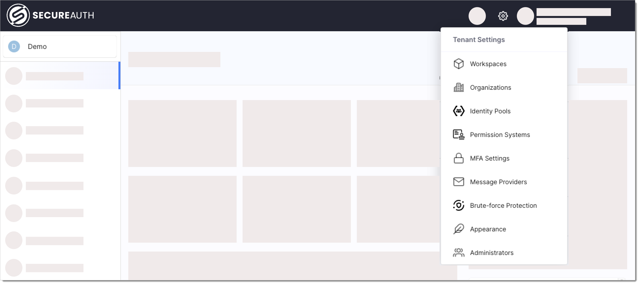 Tenant settings