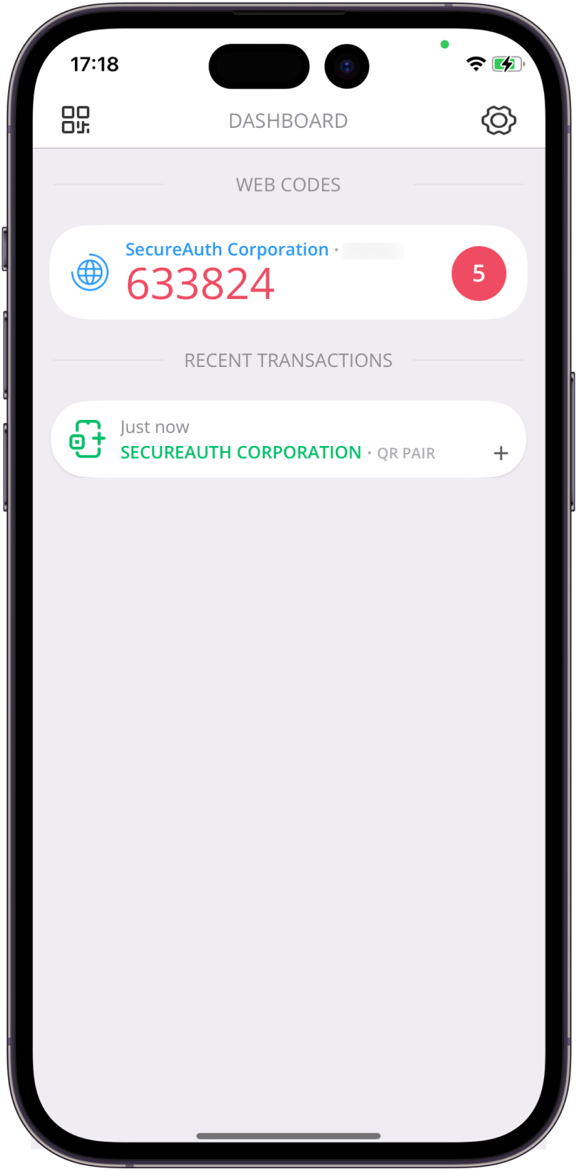 Dashboard after successful pairing