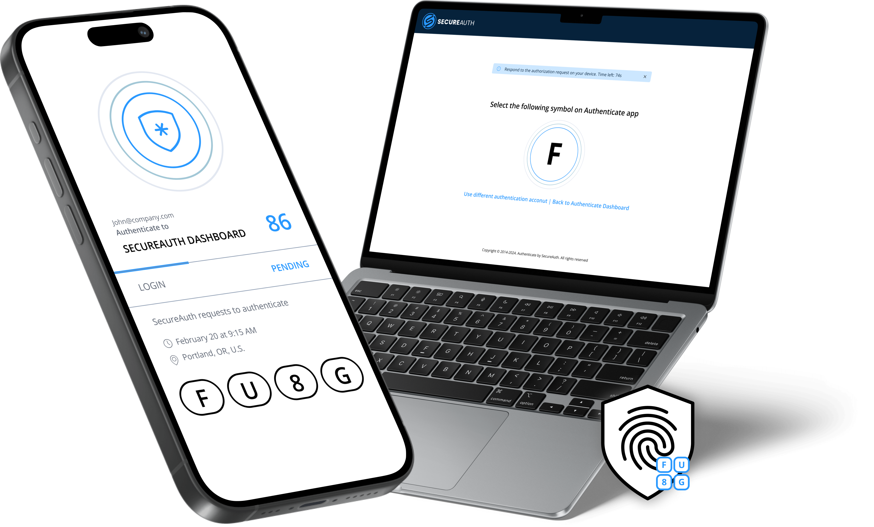 Symbol push login method
