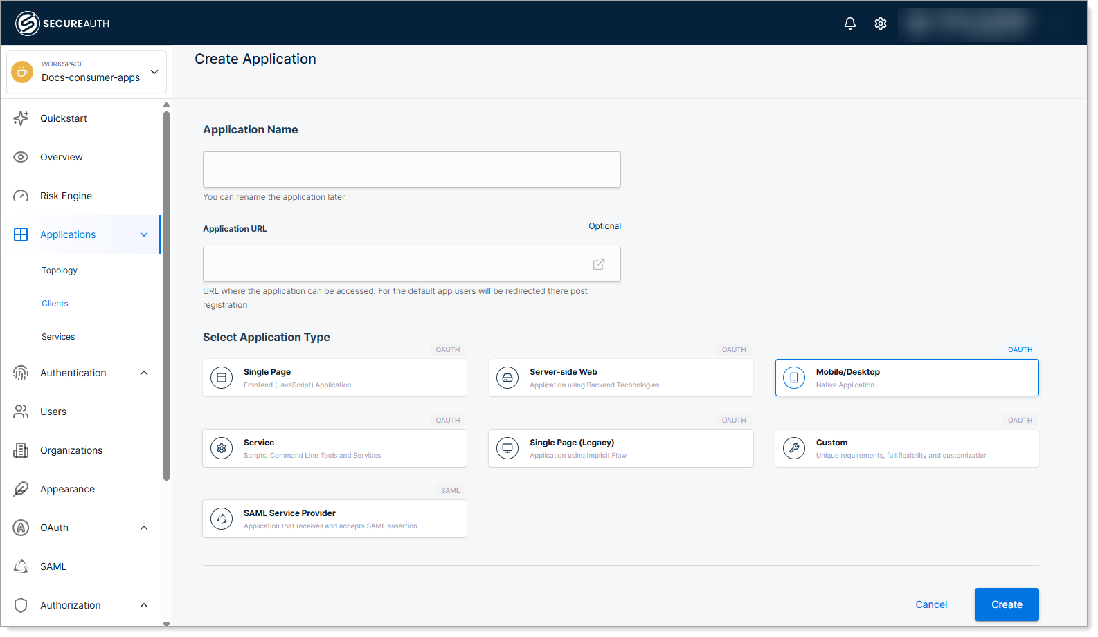 Create native or mobile application