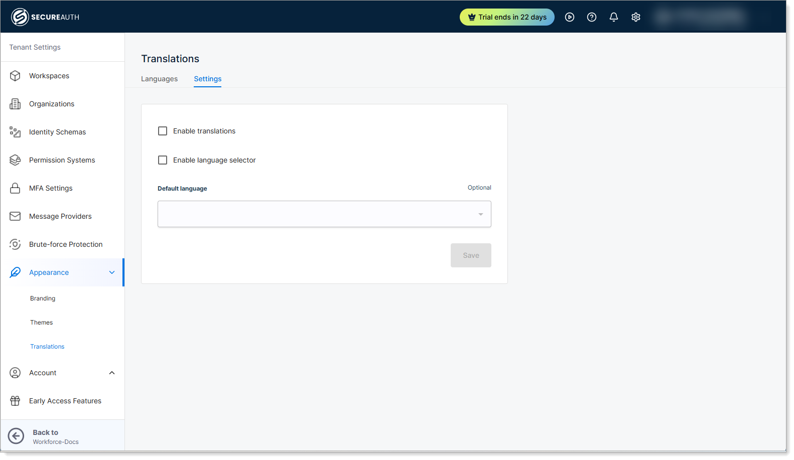 Enable translations