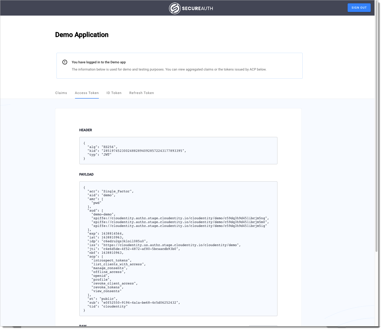 SecureAuth consent page displaying data sharing permissions between OneLogin and SecureAuth