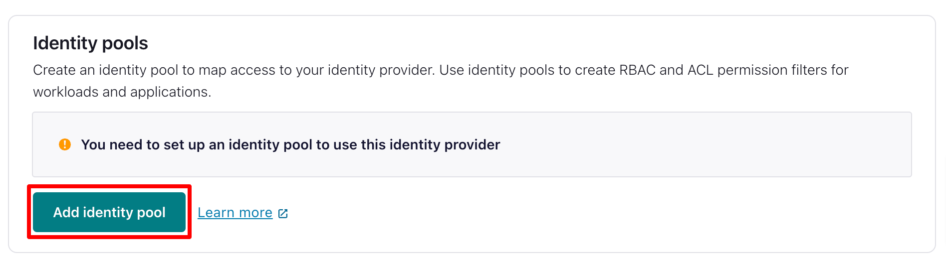 Identity pool