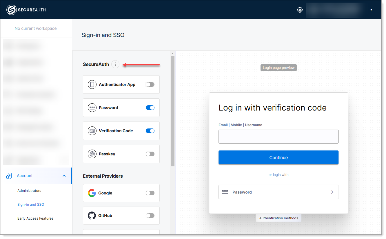Configure login methods