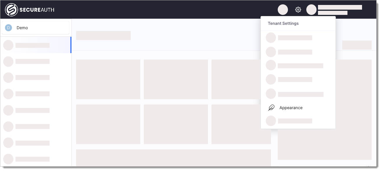 Tenant Settings - Appearance