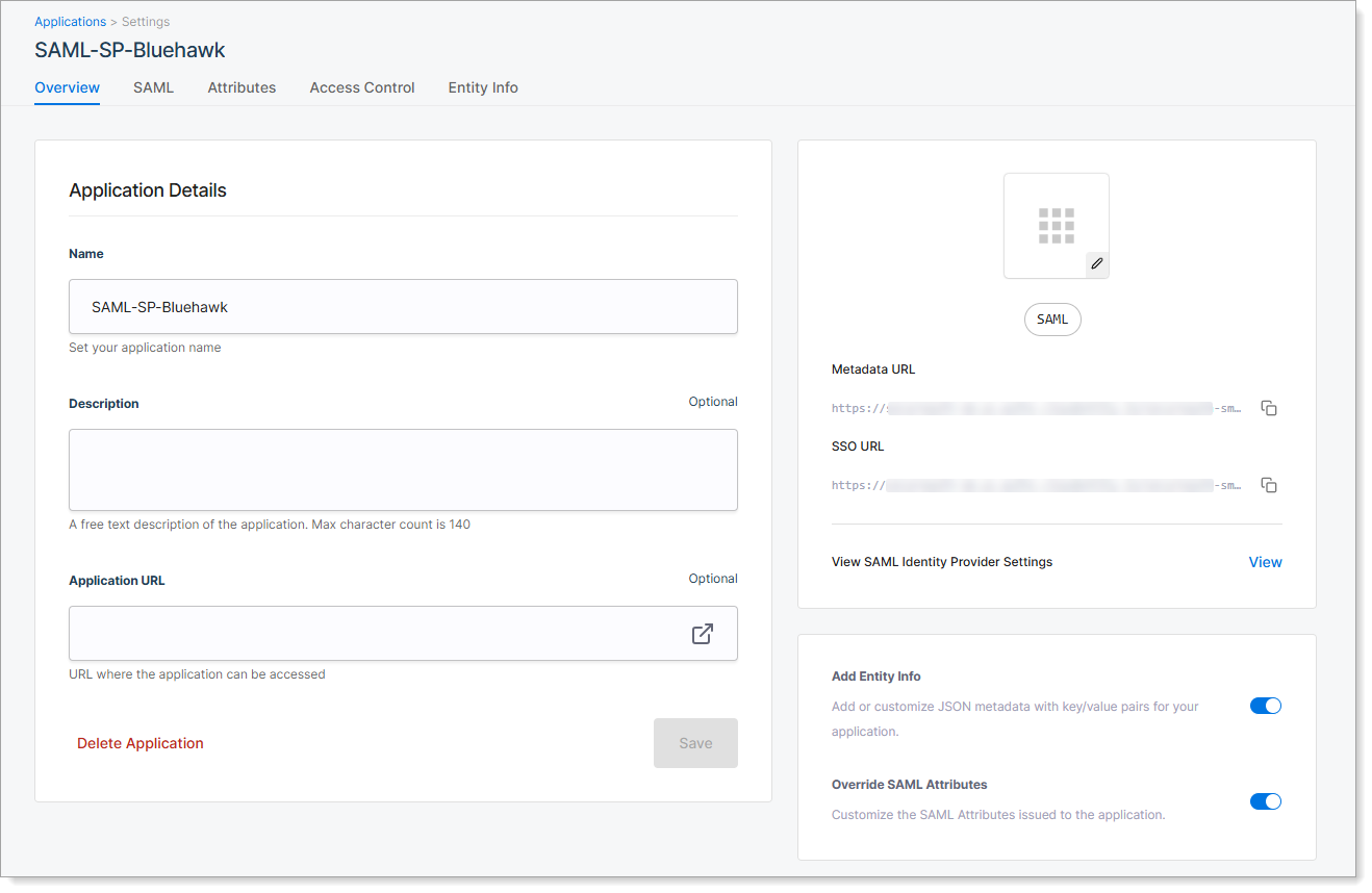 SAML Application Overview