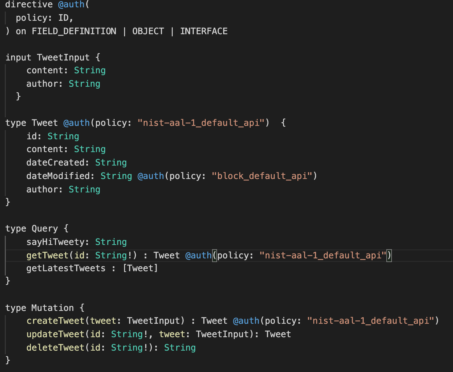Cloudentity graphQL schema annotation