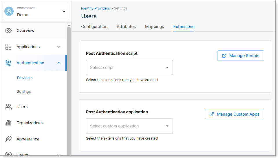 Associate application with IDP