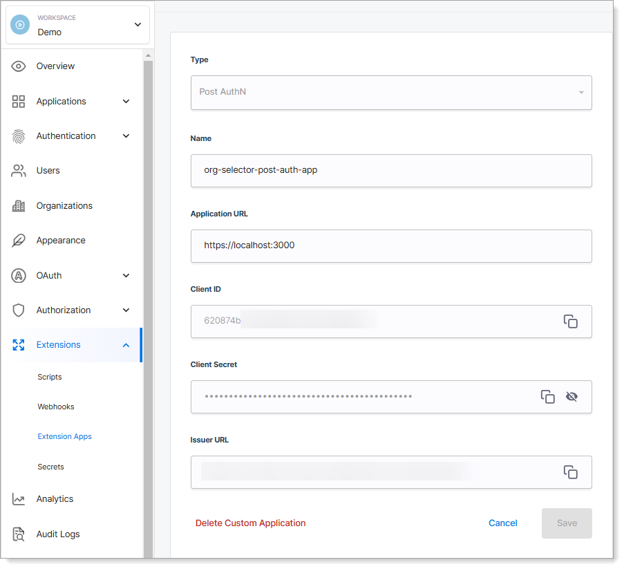Register third-party application